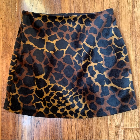 Vintage 90s Animal Print Skirt - Picture 3 of 4